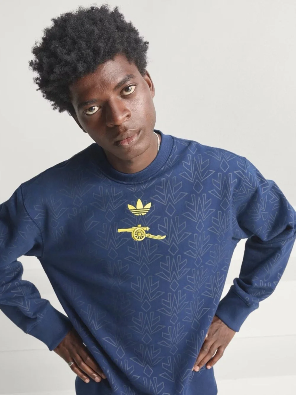 NWT men's XXL Adidas Arsenal FC LFSTLR Terry Crew Sweatshirt JZ4106 night indigo